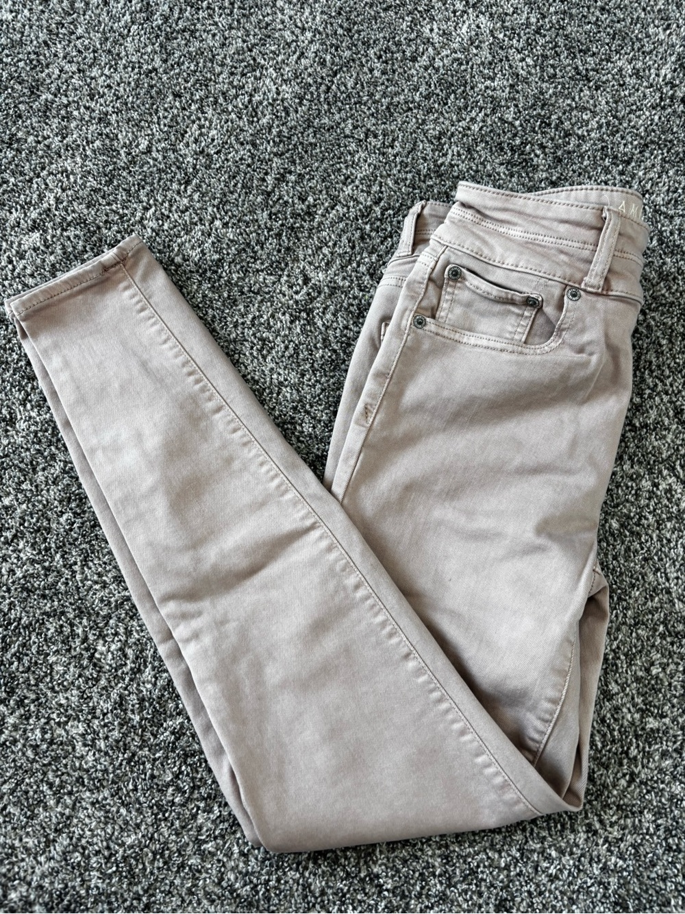 American Eagle Neutral Beige Skinny Jeans